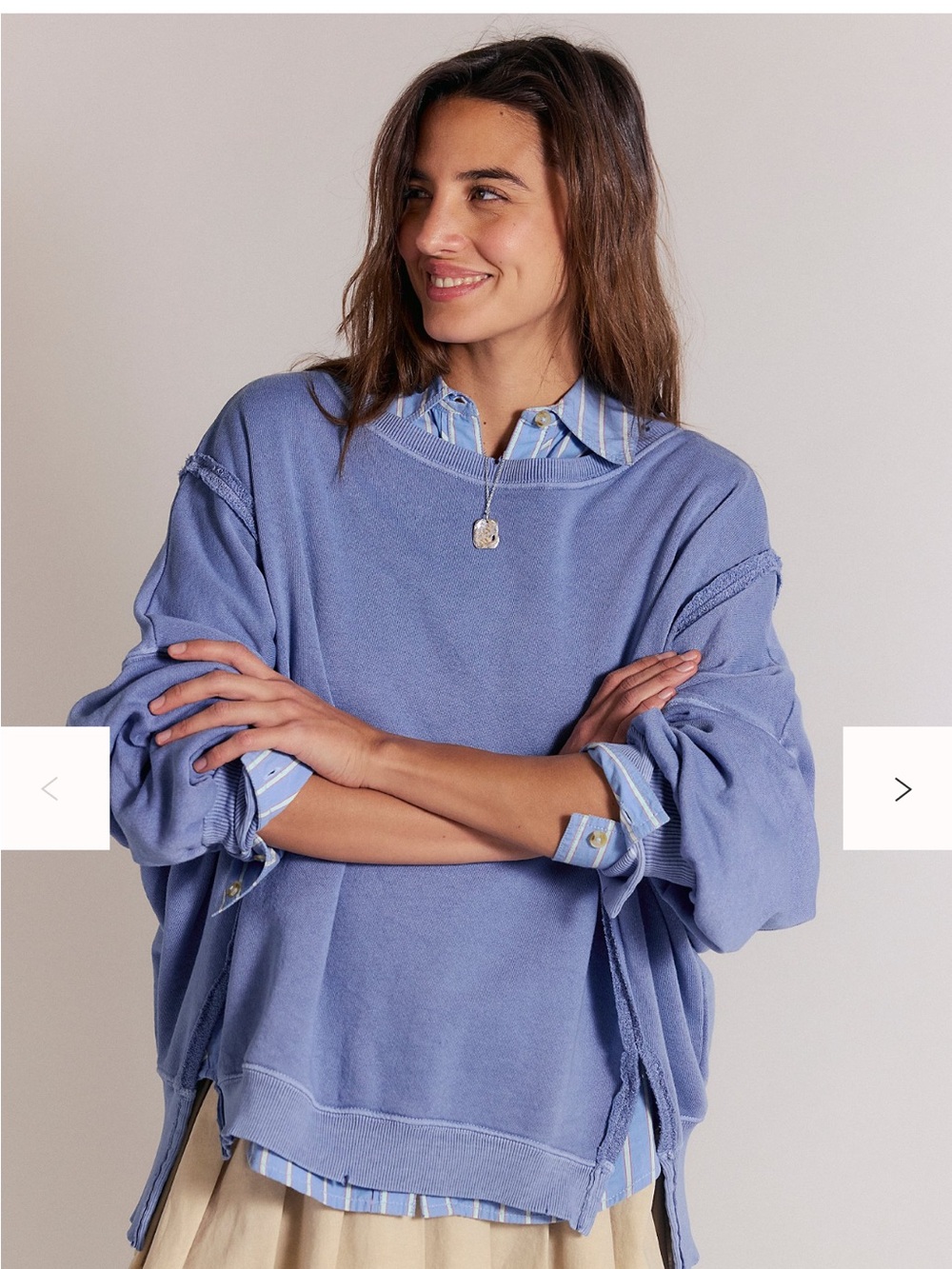 We The Free Classic Periwinkle Crewneck Sweatshirt